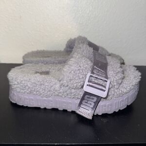 UGG Gray Teal "Fluffita" Platform Slides/Slippers Size 5 US EU 36